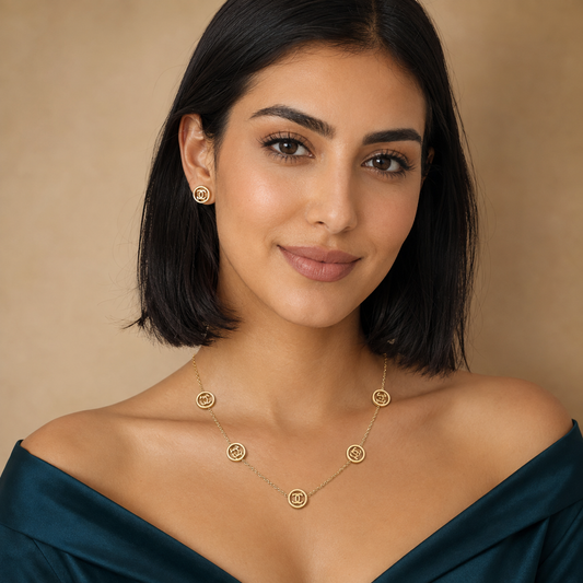 Gold-Tone Five-Medallion Jewelry Set