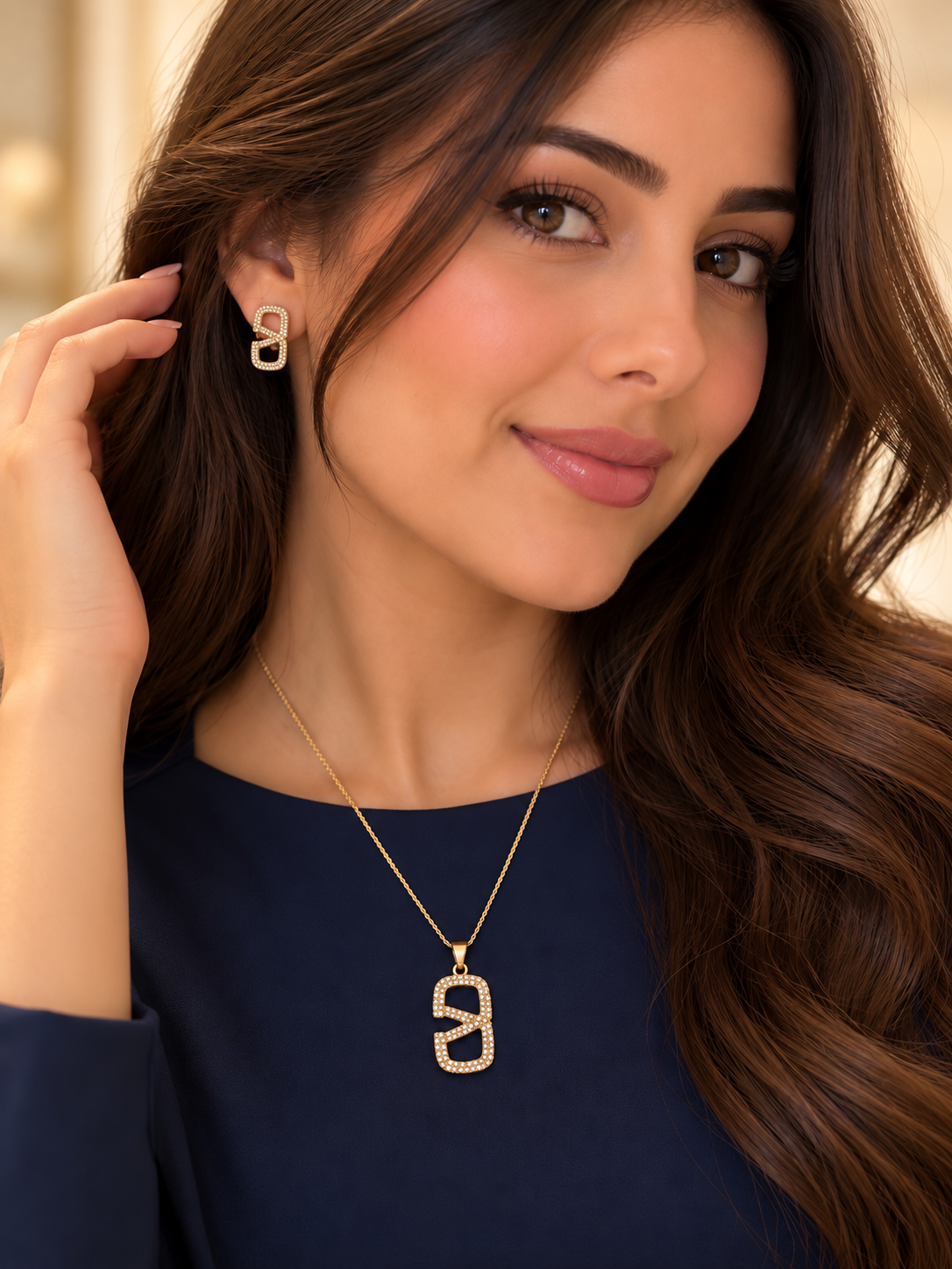 Elegant Gold-Plated Geometric Jewelry Set